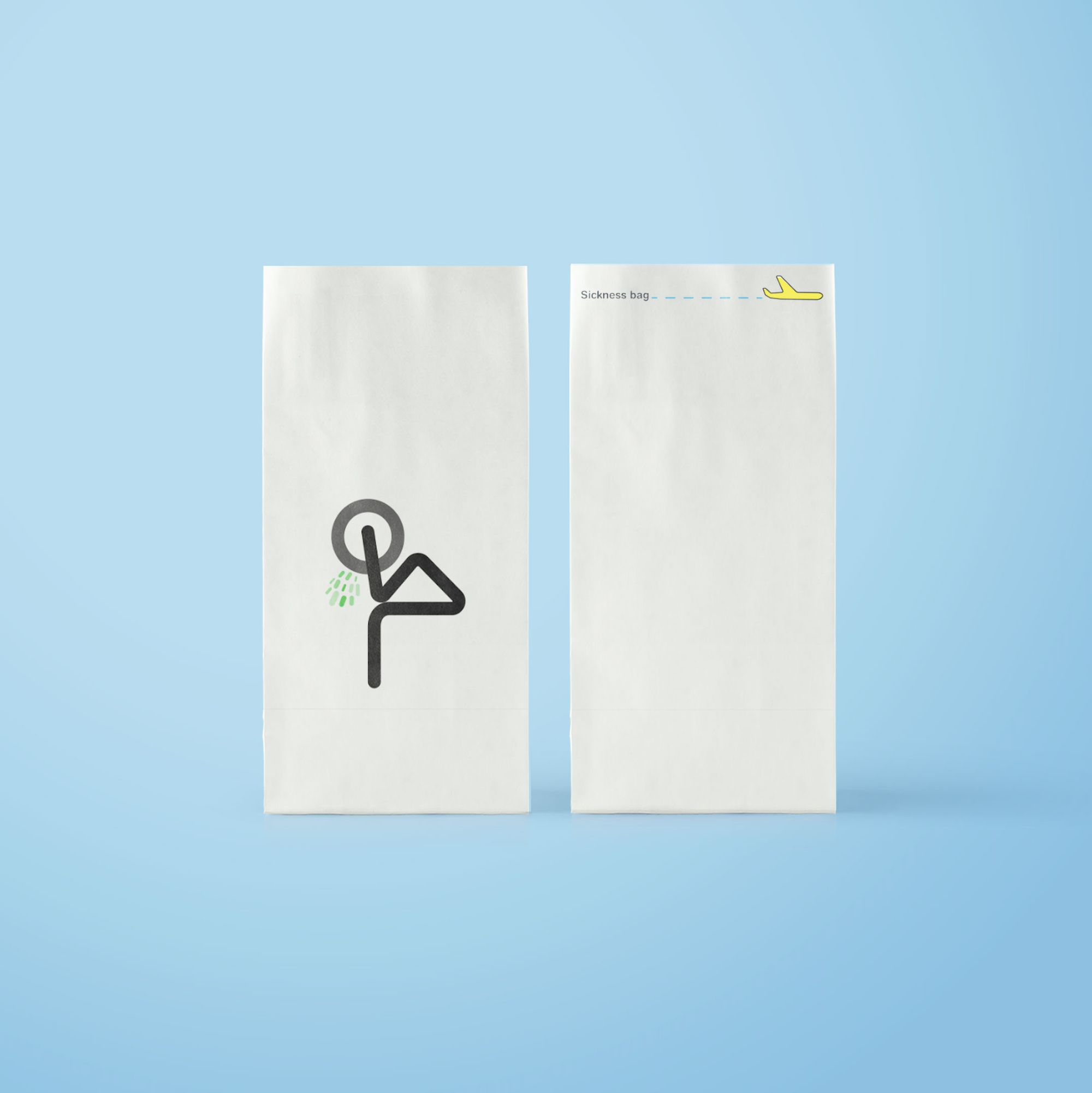 Diseño de la bolsa para mareos con la información de seguridad, proyecto Sílfide