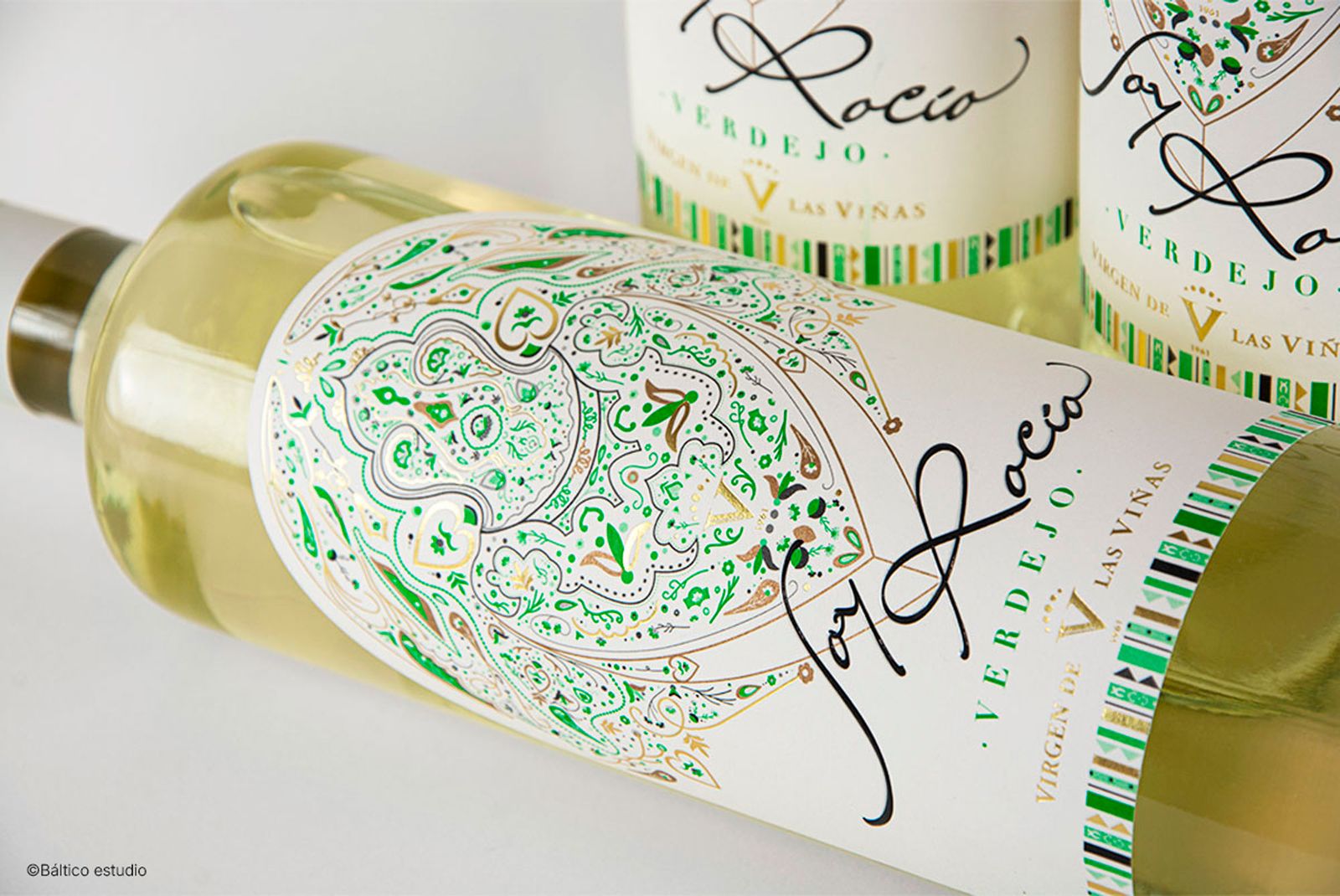 Etiqueta de vino del proyecto Soy Rocío, Bodegas Virgen de las Viñas