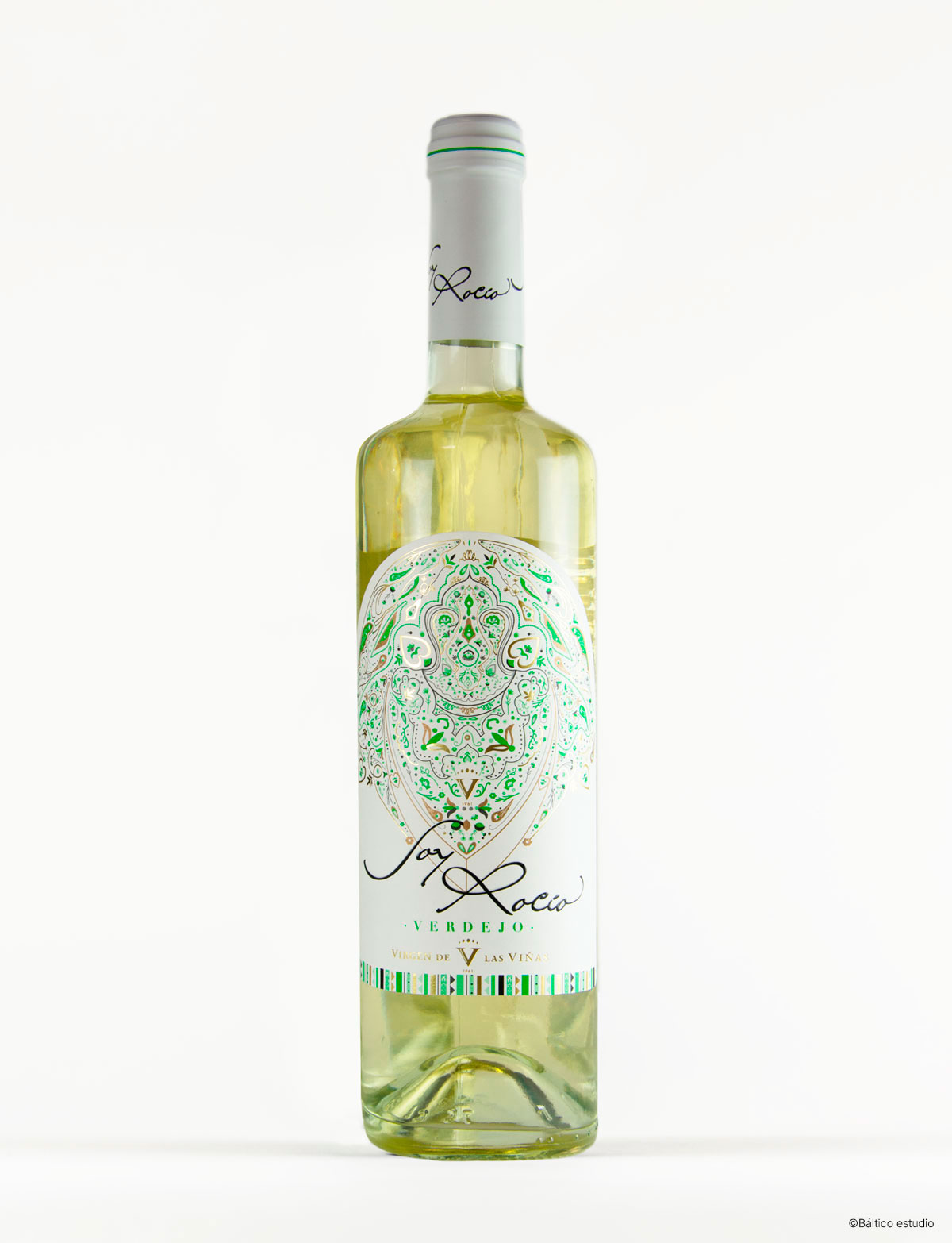 Diseño de etiqueta de vino, proyecto Soy Rocío para Bodegas Virgen de las Viñas
