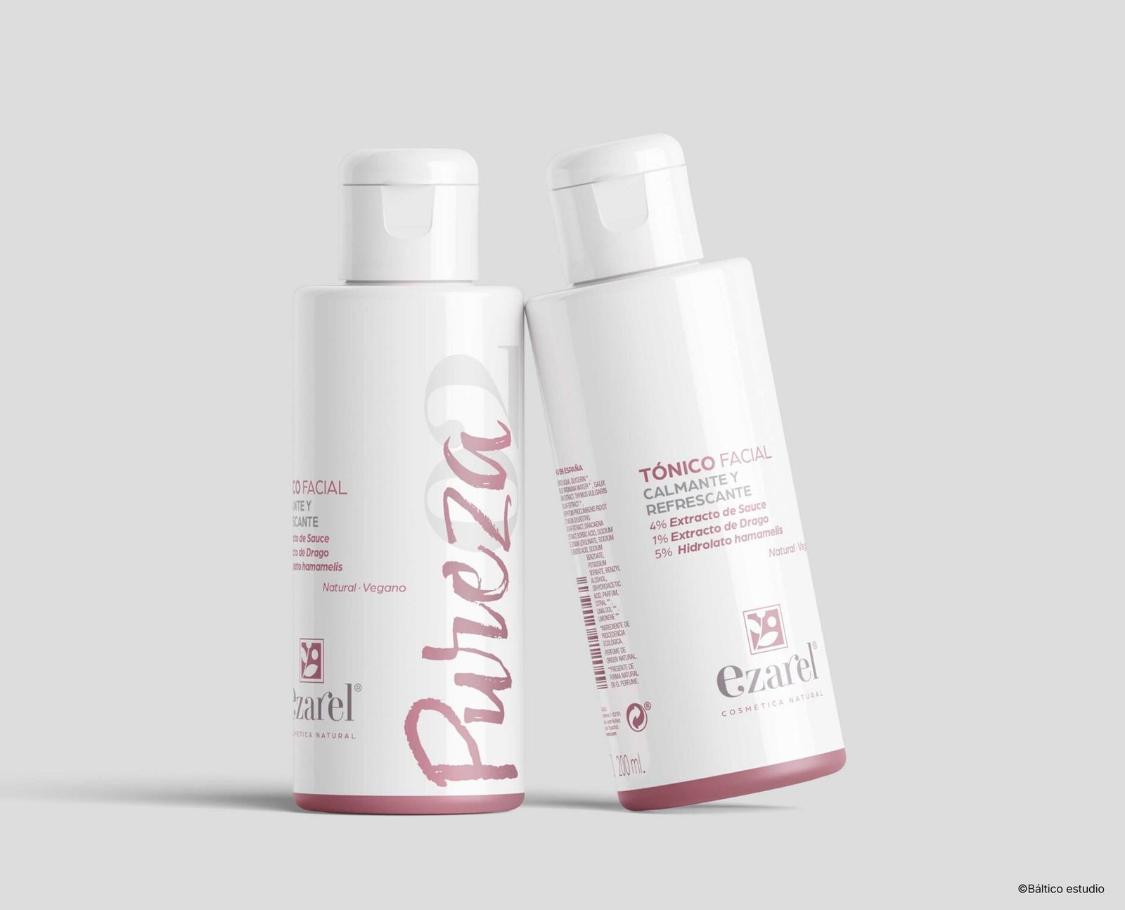 Packaging del tónico facial de la marca Ezarel